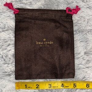 Kate Spade Chocolate Pouch with Pink Drawstrings